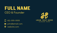 Yellow Shadow Letter H Business Card Design