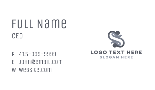 Elegant Design Path Letter S Business Card Design Image Preview