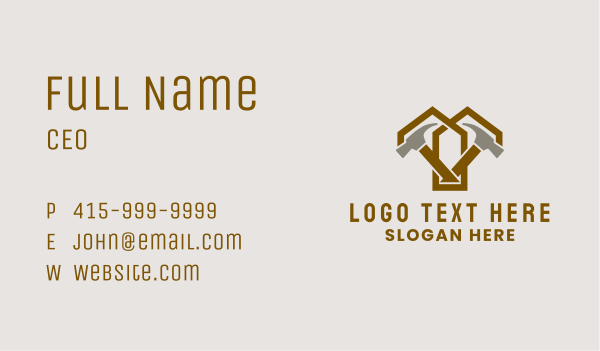 Home Hammer Renovation Business Card Design Image Preview