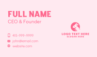 Pink Cute Bunny Business Card Image Preview