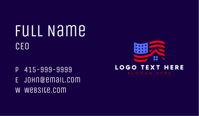 American Flag Realty Business Card Image Preview