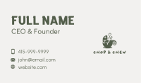 Chameleon Cafe Mascot Business Card Image Preview