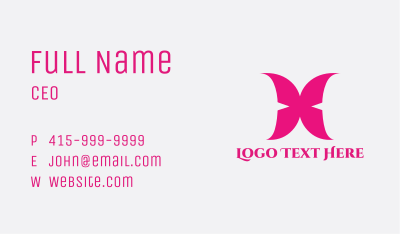 Pink Wings Business Card