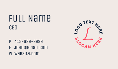Premium Brand Letter Business Card Image Preview