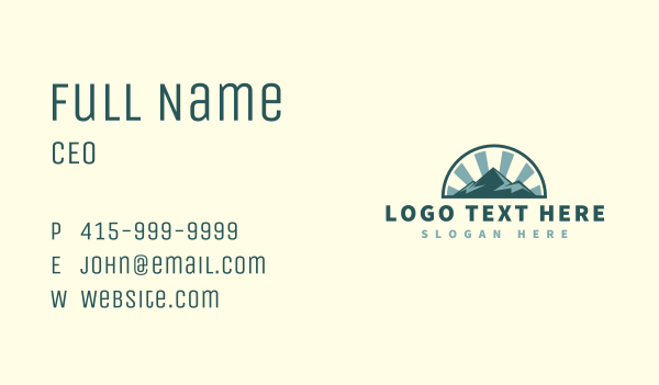 Alpine Mountain Trekking Business Card Design Image Preview