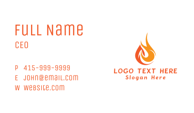 Flaming Fire Energy Business Card