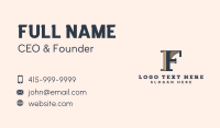 Classic Letter F Company Business Card Image Preview