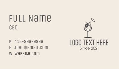 Grey Dog Podcast Business Card Image Preview