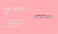 Pink Smudge Wordmark Business Card Image Preview