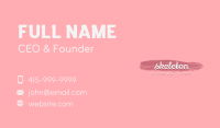 Pink Smudge Wordmark Business Card Image Preview