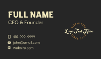 Circle Vintage Wordmark Business Card Preview