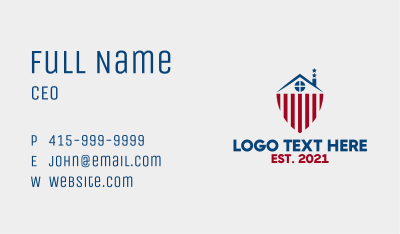 Patriotic House Chimney Business Card Image Preview