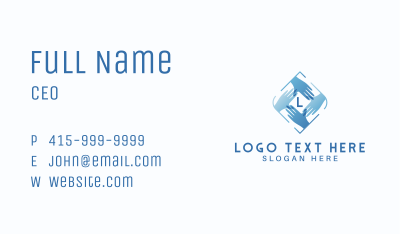 Hand Organization Letter Business Card Image Preview