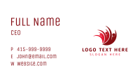 Red Human Crowd Business Card Image Preview