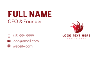Red Human Crowd Business Card Design