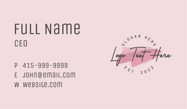Classy Makeup Wordmark Business Card Design Image Preview