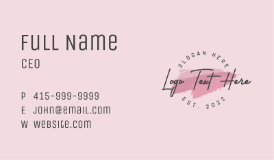 Classy Makeup Wordmark Business Card Image Preview