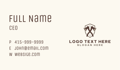 Lumber Wood Axes Business Card Image Preview