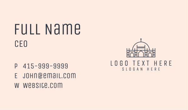 Mosque Islamic Landmark Business Card Design Image Preview