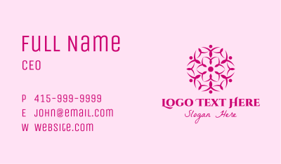 Pink Flower Spa Business Card Image Preview