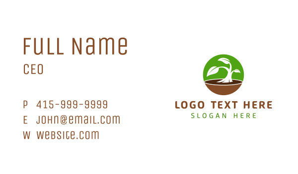 Round Natural Plant Business Card Design Image Preview