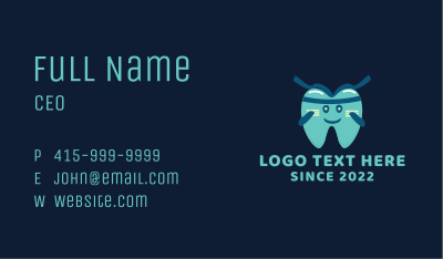 Ninja Tooth Mascot Business Card Image Preview