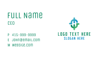 Blue Green O Chain Business Card Image Preview
