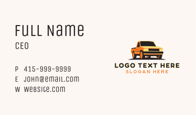 Pickup Truck Transportation Business Card Image Preview