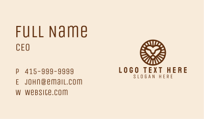 Lion Head Outline Business Card Image Preview