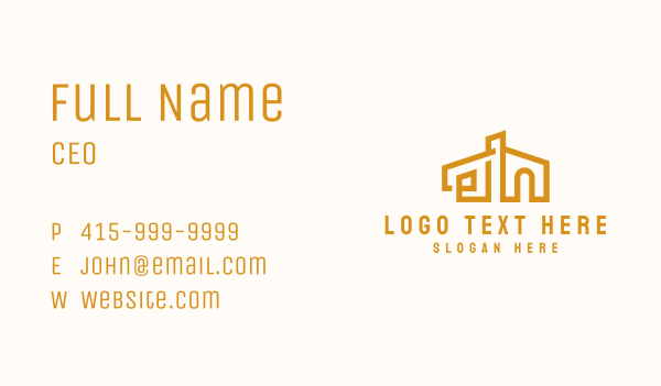 Mansion House Real Estate Business Card Design Image Preview