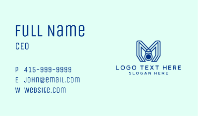 Modern Blue Medal Business Card Image Preview