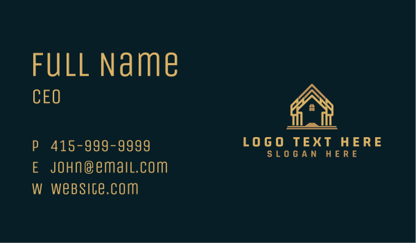 House Architecture Roofing  Business Card Design Image Preview