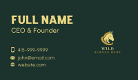 Gold Horse Equestrian Business Card Image Preview