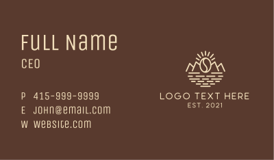Mountain Coffee Shop  Business Card Image Preview