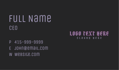 Medevial Gothic Wordmark Business Card Image Preview