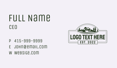 Green Mountain Outdoor Business Card Image Preview