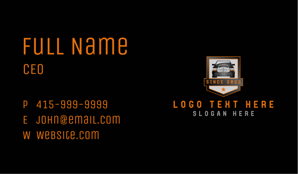 Shield Car Transport  Business Card Design Image Preview