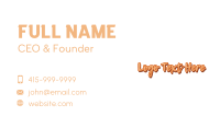 Doodle Graffiti Wordmark Business Card Image Preview