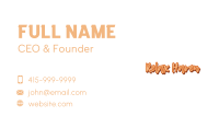 Doodle Graffiti Wordmark Business Card Image Preview