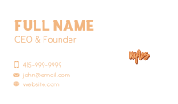 Doodle Graffiti Wordmark Business Card Image Preview