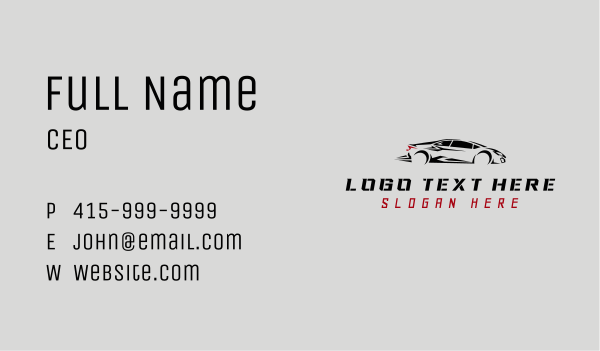 Sports Car Speed Business Card Design Image Preview