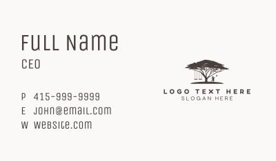 Tree Swing Playground Business Card Image Preview