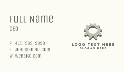 Engineer Gear Cog Business Card Image Preview