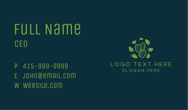 Organic Nature Seed Business Card Design Image Preview
