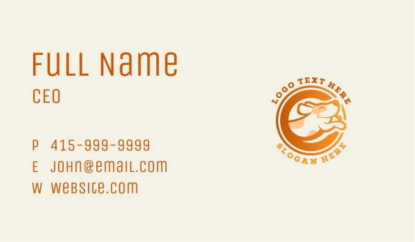 Pet Dog Frisbee Business Card Design Image Preview