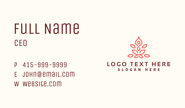 Lotus Yoga Nature Business Card Design Image Preview