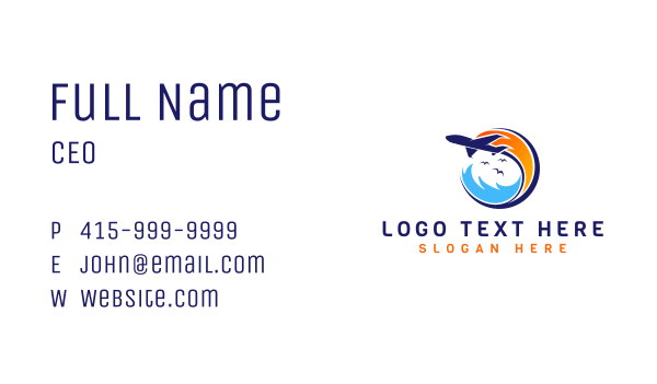 Airplane Tourism Travel Business Card Design Image Preview