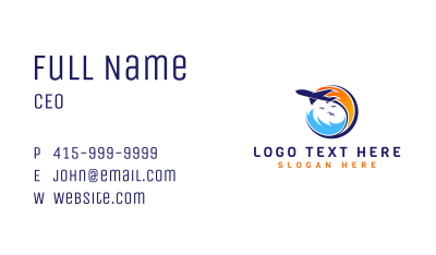 Airplane Tourism Travel Business Card Image Preview