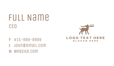 Pet Grooming Comb Business Card Image Preview