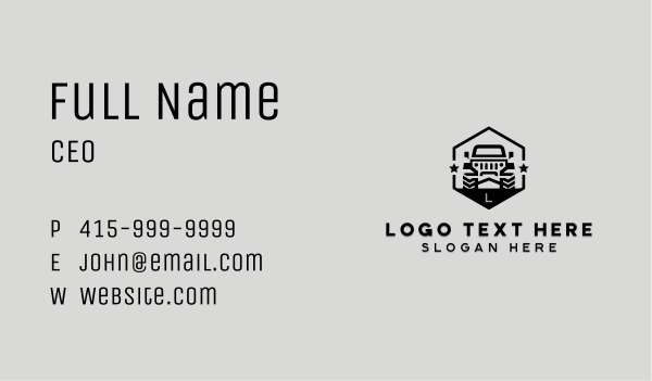 Offroad Jeep Vehicle Business Card Design Image Preview